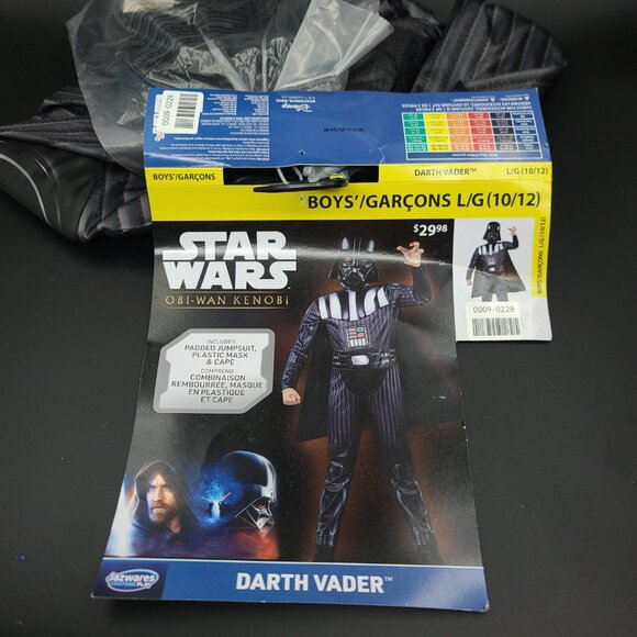 Star Wars Darth Vader Boys Dress Up Costume , 10-12, NWT - Picture 9 of 13
